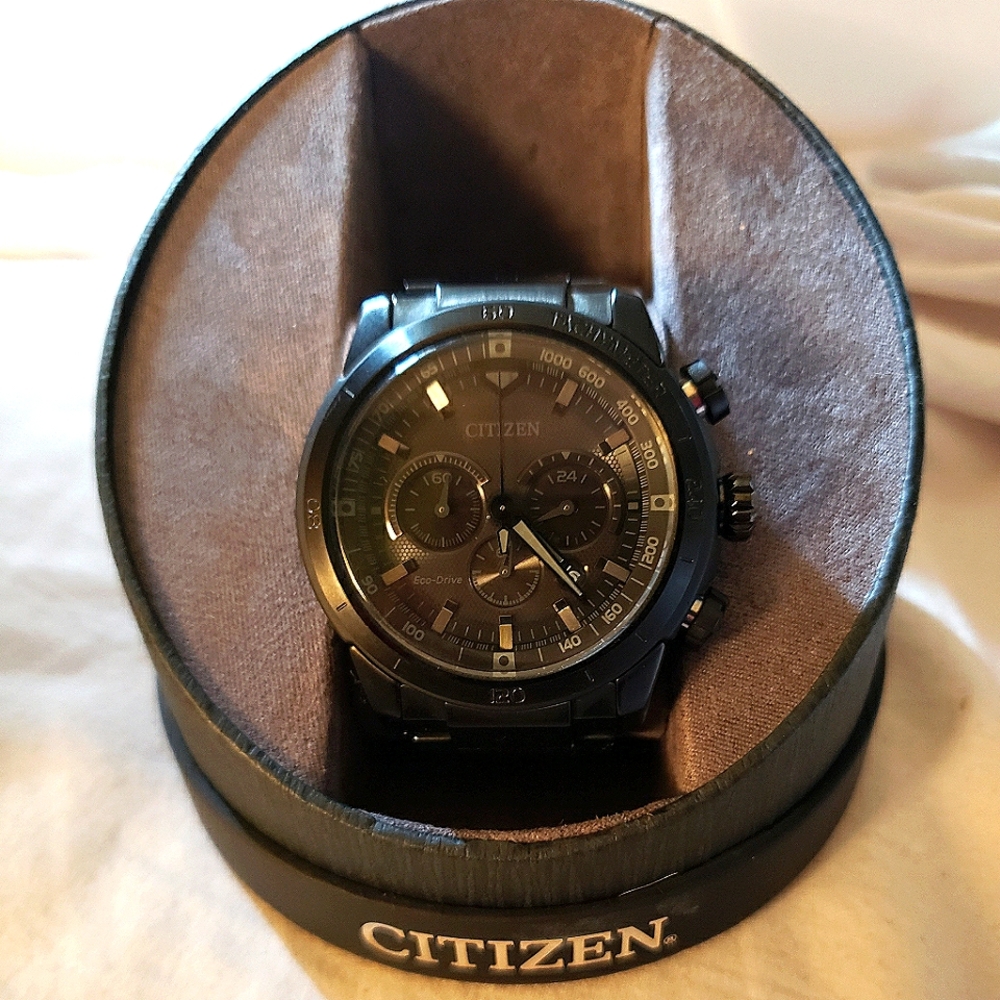 Mens Black Citizen Eco-drive Watch